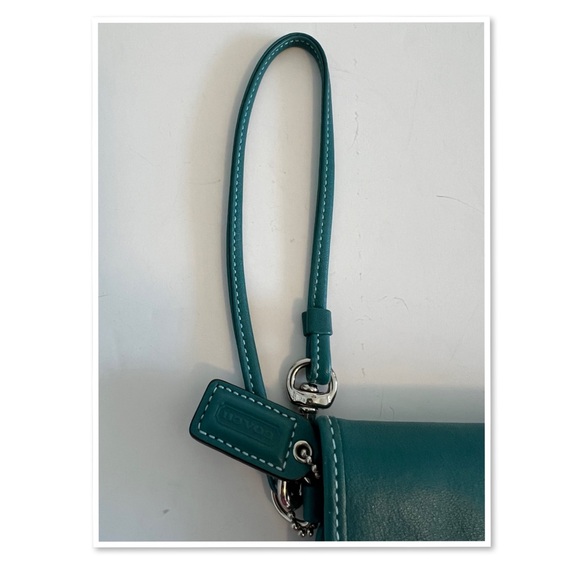 Coach Turquoise Leather Wristlet - Picture 6 of 11